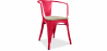 Buy Stylix Chair with Armrest - Metal and Light Wood Red 59711 at Privatefloor