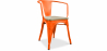 Buy Stylix Chair with Armrest - Metal and Light Wood Orange 59711 at Privatefloor
