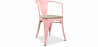 Buy Dining Chair with Armrests - Wood and Steel - Stylix Pastel orange 59711 with a guarantee