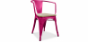 Buy Stylix Chair with Armrest - Metal and Light Wood Fuchsia 59711 - in the EU