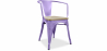 Buy Stylix Chair with Armrest - Metal and Light Wood Pastel purple 59711 - prices