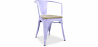 Buy Dining Chair with Armrests - Wood and Steel - Stylix Lavander 59711 Home delivery