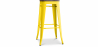 Buy Wooden Stylix Stool 76cm - Metal Yellow 99954406 home delivery
