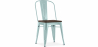 Buy Stylix Square Chair - Metal and Dark Wood Pale Green 59709 at Privatefloor