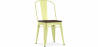 Buy Stylix Square Chair - Metal and Dark Wood Pastel yellow 59709 - prices