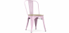 Buy Stylix Chair - Metal and Light Wood  Pastel pink 59707 with a guarantee