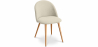 Buy Dining Chair Upholstered in Fabric - Natural Wood Legs - Evelyne  Beige 59261 in the Europe