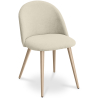 Buy Dining Chair - Upholstered in Fabric - Scandinavian Style - Evelyne Beige 59261 in the Europe