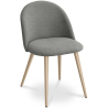 Buy Dining Chair - Upholstered in Fabric - Scandinavian Style - Evelyne Grey 59261 at Privatefloor