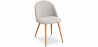 Buy Dining Chair Upholstered in Fabric - Natural Wood Legs - Evelyne  Cream 59261 with a guarantee