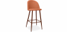 Buy Bar stool Evelyne  Scandinavian Design Premium - 76cm - Dark legs Orange 59357 - in the EU