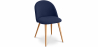 Buy Dining Chair Upholstered in Fabric - Natural Wood Legs - Evelyne  Dark blue 59261 Home delivery