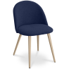 Buy Dining Chair - Upholstered in Fabric - Scandinavian Style - Evelyne Dark blue 59261 Home delivery