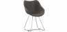 Buy Dining Chair with Armrests - Leatherette - PU - Stylix - Black - Clun Dark grey 59894 - prices