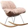 Buy Scandinavian Design Padded Rocking Armchair Pink 59895