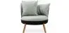 
Round Armchair - Upholstered in Linen - Scandinavian Design - Bella image 9