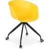 Buy Joan Design Office Chair with Armrests and Wheels Yellow 59885