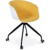 Buy Jodie White Padded Office Chair with Wheels Yellow 59887