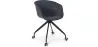 Upholstered Office Chair with Armrests - Desk Chair with Castors - Black and White - Jodie image 9