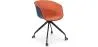 Upholstered Office Chair with Armrests - Desk Chair with Castors - Black and White - Jodie image 9