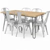 Buy Hairpin 150x90 Dining Table + X6 Stylix Chair Silver 59922