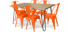 Buy Hairpin 120x90 Dining Table + X6 Stylix Chair Orange 59922 at Privatefloor