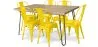 Pack Dining Table - Industrial Design 150cm + Pack of 6 Dining Chairs - Industrial Design - Hairpin Stylix image 9