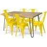 Buy Hairpin 150x90 Dining Table + X6 Stylix Chair Yellow 59922