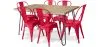 Pack Dining Table - Industrial Design 150cm + Pack of 6 Dining Chairs - Industrial Design - Hairpin Stylix image 9
