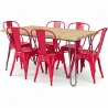 Pack Dining Table - Industrial Design 150cm + Pack of 6 Dining Chairs - Industrial Design - Hairpin Stylix image 9