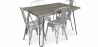 Buy Industrial Design Dining Table 120cm + Pack of 4 Dining Chairs - Industrial Design - Hairpin Stylix Silver 59923 - prices