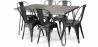 Buy Pack Dining Table - Industrial Design 150cm + Pack of 6 Dining Chairs - Industrial Design - Hairpin Stylix Black 59924 - in the EU