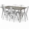 Pack Dining Table - Industrial Design 150cm + Pack of 6 Dining Chairs - Industrial Design - Hairpin Stylix image 9
