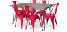 Pack Dining Table - Industrial Design 150cm + Pack of 6 Dining Chairs - Industrial Design - Hairpin Stylix image 9