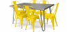 Buy Pack Dining Table - Industrial Design 150cm + Pack of 6 Dining Chairs - Industrial Design - Hairpin Stylix Yellow 59924 Home delivery