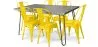 Pack Dining Table - Industrial Design 150cm + Pack of 6 Dining Chairs - Industrial Design - Hairpin Stylix image 9