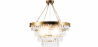 Buy Chandelier Hanging Lamp Vintage Style Crystal and Metal - Loraine Gold 59929 - in the EU