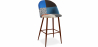 Buy Patchwork Upholstered Bar Stool Scandinavian Design with Dark Metal Legs - Evelyne Pixi Multicolour 59951 - in the EU