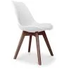 Buy Dining chair Denisse Scandi Style Premium Design With Cushion - Dark Legs White 59953