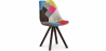Buy Dining Chair Denisse Upholstered Scandi Design Dark Wooden Legs Premium - Patchwork Simona Multicolour 59956 - in the EU