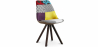 Buy Dining Chair Denisse Upholstered Scandi Design Dark Wooden Legs Premium - Patchwork Ray Multicolour 59957 - in the EU