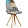 Buy Dining Chair Denisse Upholstered Scandi Design Wooden Legs Premium - Patchwork Patty Multicolour 59960