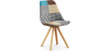 Buy Dining Chair Denisse Upholstered Scandi Design Wooden Legs Premium - Patchwork Patty Multicolour 59960 - in the EU