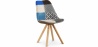 Buy Dining Chair Denisse Upholstered Scandi Design Wooden Legs Premium - Patchwork Pixi Multicolour 59963 - in the EU