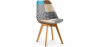 Buy Dining Chair Denisse Upholstered Scandi Design Wooden Legs Premium New Edition - Patchwork Patty Multicolour 59970 - in the EU