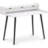 Buy Wooden Desk with Drawers - Scandinavian Design - Thora Natural Wood / White 59983