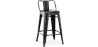 Bar Stool with Backrest Industrial Design - 60cm - Stylix image 9