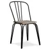 Buy Industrial Style Metal and Light Wood Chair - Lillor Black 59989