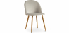 Buy Dining Chair Accent Velvet Upholstered Scandi Retro Design Wooden Legs - Evelyne Light grey 59990 - prices