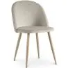 Buy Dining Chair Accent Velvet Upholstered Scandi Retro Design Wooden Legs - Evelyne Light grey 59990